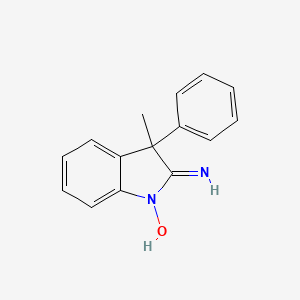 molecular formula C15H14N2O B14588617 3H-Indol-2-amine, 3-methyl-3-phenyl-, 1-oxide CAS No. 61352-01-0