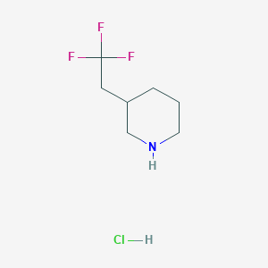 molecular formula C7H13ClF3N B1458863 3-(2,2,2-Trifluorethyl)piperidinhydrochlorid CAS No. 1423033-88-8