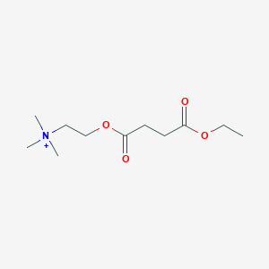 molecular formula C11H22NO4+ B14588642 Ethanaminium, 2-(4-ethoxy-1,4-dioxobutoxy)-N,N,N-trimethyl- CAS No. 61413-37-4