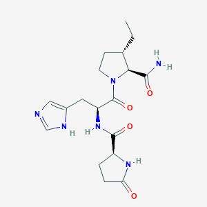 5-Oxo-L-prolyl-L-histidyl-(3S)-3-ethyl-L-prolinamide