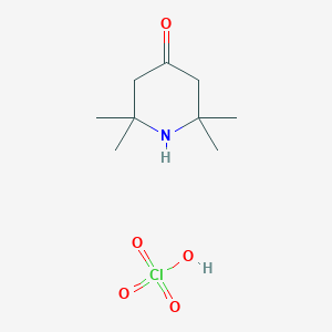 molecular formula C9H18ClNO5 B14588655 Perchloric acid--2,2,6,6-tetramethylpiperidin-4-one (1/1) CAS No. 61083-46-3