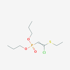 molecular formula C10H20ClO3PS B14588662 Dipropyl [2-chloro-2-(ethylsulfanyl)ethenyl]phosphonate CAS No. 61609-47-0