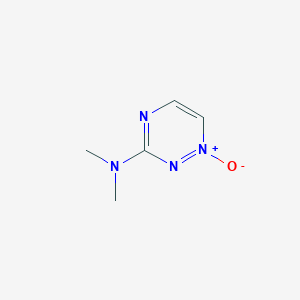 molecular formula C5H8N4O B14588680 N,N-Dimethyl-1-oxo-1lambda~5~,2,4-triazin-3-amine CAS No. 61178-07-2