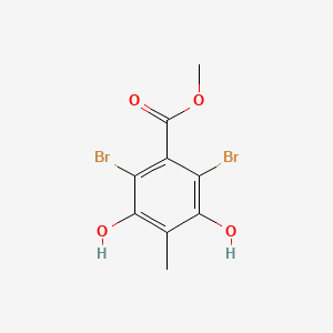 molecular formula C9H8Br2O4 B14588720 Methyl 2,6-dibromo-3,5-dihydroxy-4-methylbenzoate CAS No. 61040-86-6