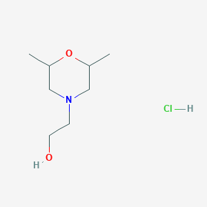molecular formula C8H18ClNO2 B1458873 2-(2,6-二甲基吗啉-4-基)乙醇盐酸盐 CAS No. 1260656-90-3