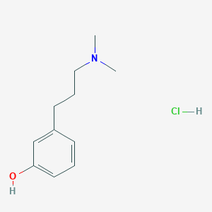 molecular formula C11H18ClNO B14588738 3-[3-(Dimethylamino)propyl]phenol;hydrochloride CAS No. 61186-08-1