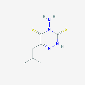 4-Amino-6-(2-methylpropyl)-1,2,4-triazine-3,5(2H,4H)-dithione