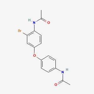 molecular formula C16H15BrN2O3 B14588766 Acetamide, N-[4-[4-(acetylamino)-3-bromophenoxy]phenyl]- CAS No. 61381-94-0