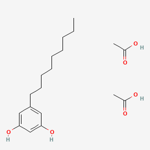 Acetic acid;5-nonylbenzene-1,3-diol