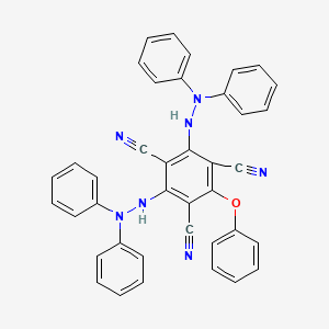 2,4-Bis(2,2-diphenylhydrazinyl)-6-phenoxybenzene-1,3,5-tricarbonitrile