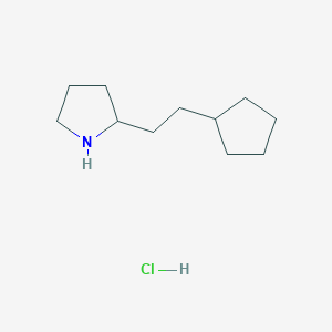 molecular formula C11H22ClN B1458881 2-(2-环戊基乙基)吡咯烷盐酸盐 CAS No. 1421602-09-6
