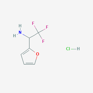 molecular formula C6H7ClF3NO B1458883 2,2,2-三氟-1-(呋喃-2-基)乙胺盐酸盐 CAS No. 65686-91-1