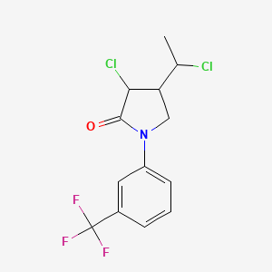 3-Chloro-4-(1-chloroethyl)-1-[3-(trifluoromethyl)phenyl]pyrrolidin-2-one