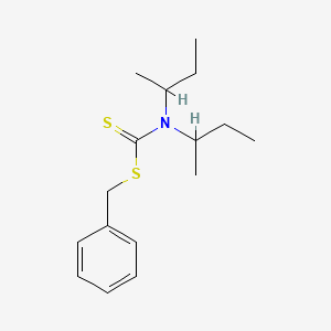 molecular formula C16H25NS2 B14588842 Benzyl dibutan-2-ylcarbamodithioate CAS No. 61516-24-3