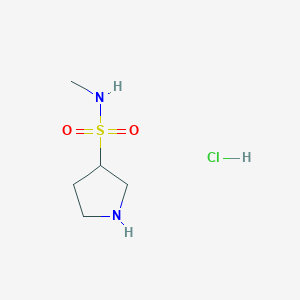molecular formula C5H13ClN2O2S B1458885 N-甲基吡咯烷-3-磺酰胺盐酸盐 CAS No. 1423025-73-3