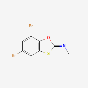 molecular formula C8H5Br2NOS B14588851 (2Z)-5,7-Dibromo-N-methyl-2H-1,3-benzoxathiol-2-imine CAS No. 61288-81-1