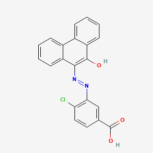 molecular formula C21H13ClN2O3 B14588856 4-Chloro-3-[2-(10-oxophenanthren-9(10H)-ylidene)hydrazinyl]benzoic acid CAS No. 61100-68-3