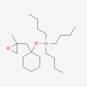 molecular formula C22H44O2Sn B14588879 Tributyl({1-[(2-methyloxiran-2-YL)methyl]cyclohexyl}oxy)stannane CAS No. 61266-48-6