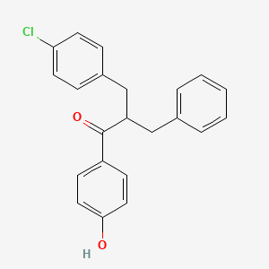 2-[(4-Chlorophenyl)methyl]-1-(4-hydroxyphenyl)-3-phenylpropan-1-one