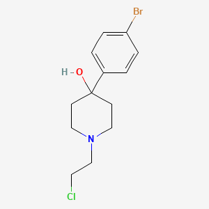 molecular formula C13H17BrClNO B14588896 4-(4-Bromophenyl)-1-(2-chloroethyl)piperidin-4-ol CAS No. 61094-55-1