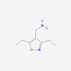 B1458890 (Diethyl-1,2-oxazol-4-yl)methanamine CAS No. 1384429-16-6