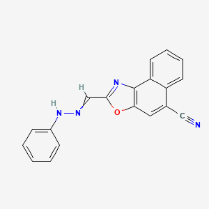 2-[(2-Phenylhydrazinylidene)methyl]naphtho[1,2-d][1,3]oxazole-5-carbonitrile