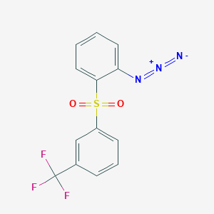 molecular formula C13H8F3N3O2S B14588925 1-Azido-2-[3-(trifluoromethyl)benzene-1-sulfonyl]benzene CAS No. 61174-50-3