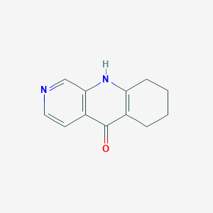 molecular formula C12H12N2O B14588943 7,8,9,10-tetrahydro-6H-benzo[b][1,7]naphthyridin-5-one CAS No. 61319-89-9