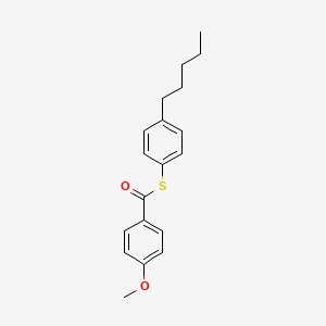 molecular formula C19H22O2S B14588951 S-(4-Pentylphenyl) 4-methoxybenzene-1-carbothioate CAS No. 61518-89-6