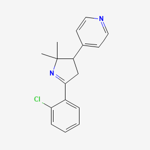 4-[5-(2-Chlorophenyl)-2,2-dimethyl-3,4-dihydro-2H-pyrrol-3-yl]pyridine