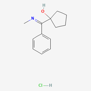 molecular formula C13H18ClNO B1458897 盐酸 1-[(甲亚氨基)(苯基)甲基]环戊醇 CAS No. 7015-39-6