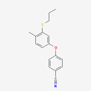 molecular formula C17H17NOS B14588987 4-[4-Methyl-3-(propylsulfanyl)phenoxy]benzonitrile CAS No. 61167-08-6