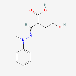 4-Hydroxy-2-[(2-methyl-2-phenylhydrazinylidene)methyl]butanoic acid