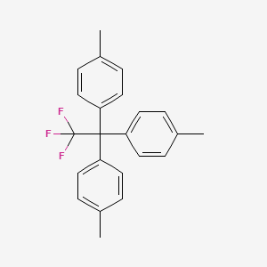 molecular formula C23H21F3 B14589001 1,1,1-Trifluoro-2,2,2-tris(4-methylphenyl)ethane CAS No. 61204-09-9