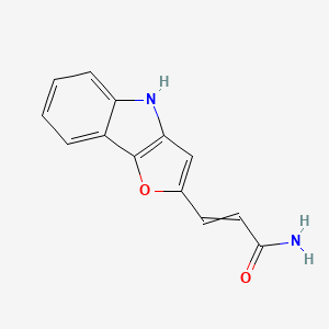 molecular formula C13H10N2O2 B14589012 3-(4H-Furo[3,2-b]indol-2-yl)prop-2-enamide CAS No. 61082-84-6