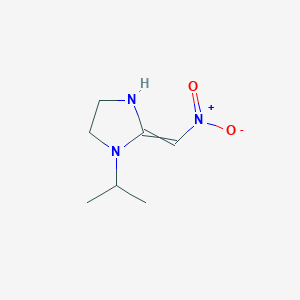 molecular formula C7H13N3O2 B14589030 2-(Nitromethylidene)-1-(propan-2-yl)imidazolidine CAS No. 61532-75-0