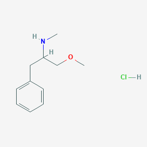molecular formula C11H18ClNO B1458908 (1-甲氧基-3-苯基丙-2-基)(甲基)胺盐酸盐 CAS No. 91339-68-3