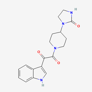 molecular formula C18H20N4O3 B14589085 1-(1H-Indol-3-yl)-2-[4-(2-oxoimidazolidin-1-yl)piperidin-1-yl]ethane-1,2-dione CAS No. 61220-59-5