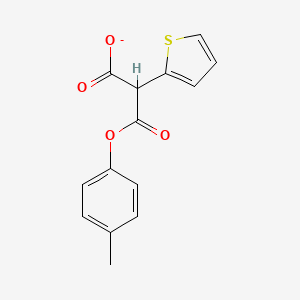 3-(4-Methylphenoxy)-3-oxo-2-(thiophen-2-yl)propanoate