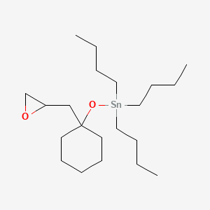 molecular formula C21H42O2Sn B14589127 Tributyl({1-[(oxiran-2-yl)methyl]cyclohexyl}oxy)stannane CAS No. 61266-46-4