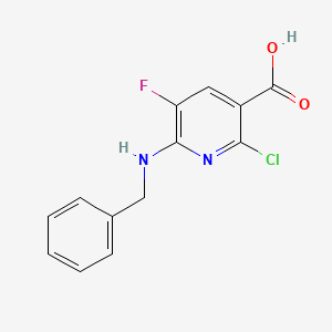 6-(Benzylamino)-2-chloro-5-fluoronicotinic acid