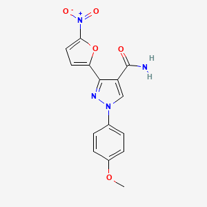 1-(4-Methoxyphenyl)-3-(5-nitrofuran-2-yl)-1H-pyrazole-4-carboxamide