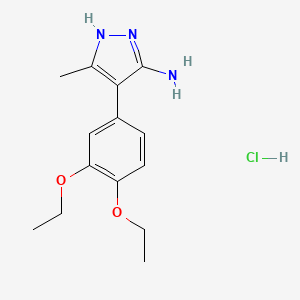 4-(3,4-diethoxyphenyl)-3-methyl-1H-pyrazol-5-amine hydrochloride