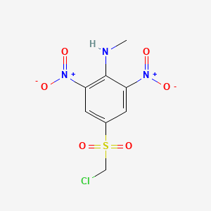 molecular formula C8H8ClN3O6S B14589161 4-(Chloromethanesulfonyl)-N-methyl-2,6-dinitroaniline CAS No. 61496-68-2