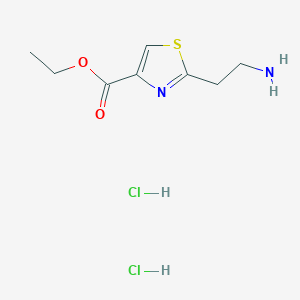 molecular formula C8H14Cl2N2O2S B1458919 Ethyl 2-(2-aminoethyl)thiazole-4-carboxylate dihydrochloride CAS No. 1301739-46-7