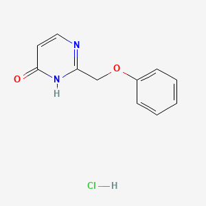 molecular formula C11H11ClN2O2 B1458921 2-(Phenoxymethyl)-1,4-dihydropyrimidin-4-one hydrochloride CAS No. 1790140-56-5