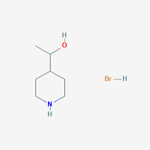 molecular formula C7H16BrNO B1458923 1-(4-哌啶基)乙醇氢溴酸盐 CAS No. 1609395-69-8