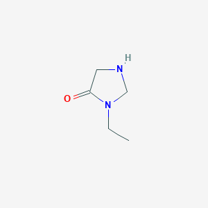 molecular formula C5H10N2O B1458928 3-乙基咪唑烷-4-酮 CAS No. 1541613-08-4