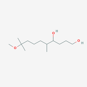 9-Methoxy-5,9-dimethyldecane-1,4-diol