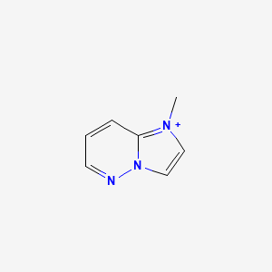 Imidazo[1,2-b]pyridazinium, 1-methyl-